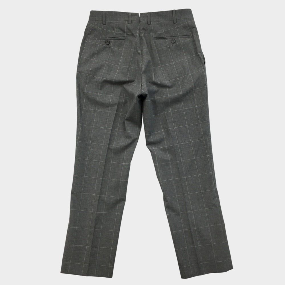 J. Hilburn Vitale Barberis Canonico Grey Plaid Wool Dress Pants Mens 31x30 - Picture 4 of 9